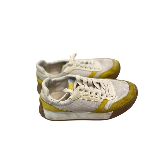 Sam Edelman White and Yellow Sneakers - Picture 1 of 6
